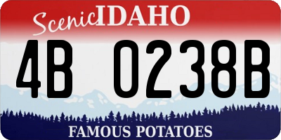 ID license plate 4B0238B