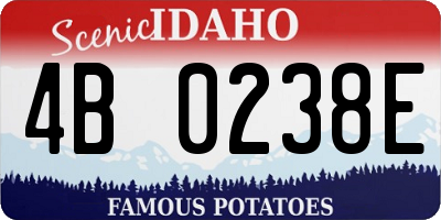 ID license plate 4B0238E