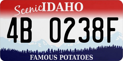 ID license plate 4B0238F