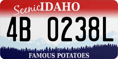 ID license plate 4B0238L