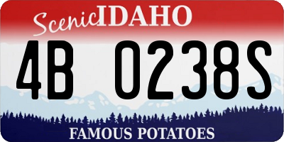 ID license plate 4B0238S