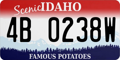 ID license plate 4B0238W