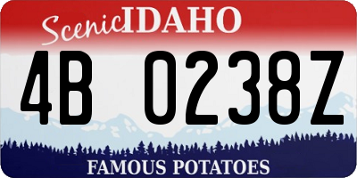 ID license plate 4B0238Z