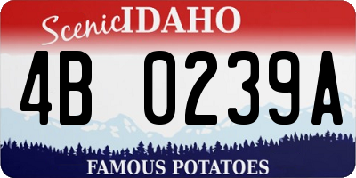 ID license plate 4B0239A