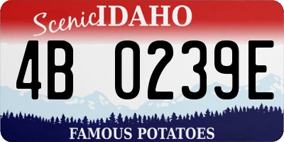 ID license plate 4B0239E