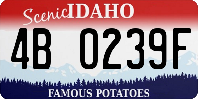ID license plate 4B0239F