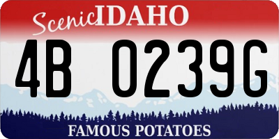 ID license plate 4B0239G