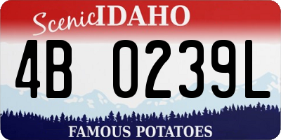 ID license plate 4B0239L