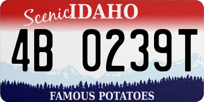 ID license plate 4B0239T