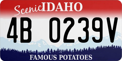 ID license plate 4B0239V