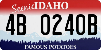 ID license plate 4B0240B