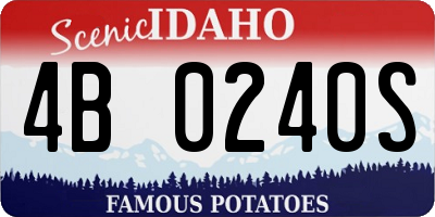 ID license plate 4B0240S