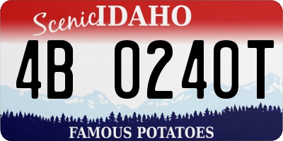 ID license plate 4B0240T