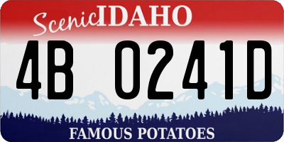 ID license plate 4B0241D