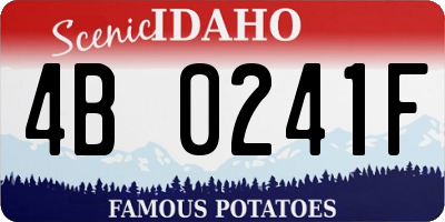 ID license plate 4B0241F