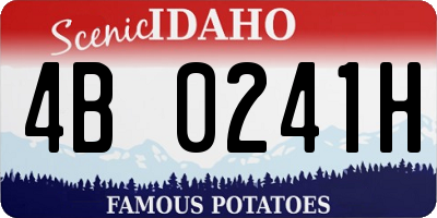ID license plate 4B0241H