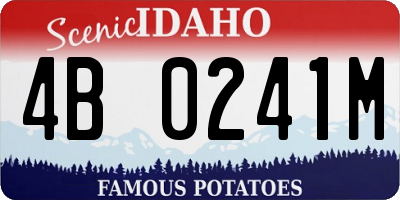 ID license plate 4B0241M