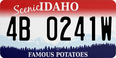 ID license plate 4B0241W