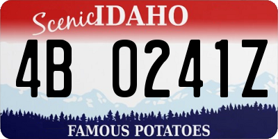ID license plate 4B0241Z