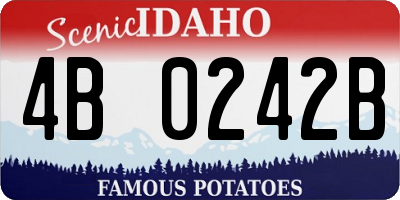 ID license plate 4B0242B