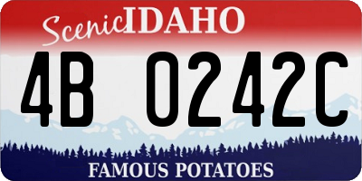 ID license plate 4B0242C
