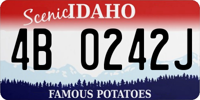ID license plate 4B0242J