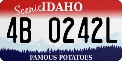 ID license plate 4B0242L
