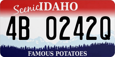 ID license plate 4B0242Q