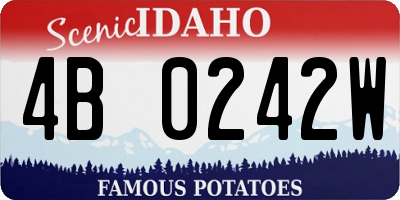 ID license plate 4B0242W