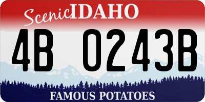 ID license plate 4B0243B