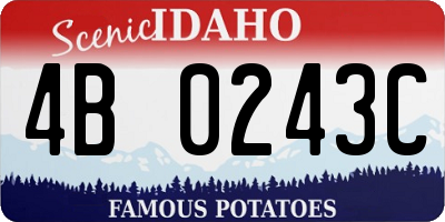 ID license plate 4B0243C