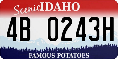 ID license plate 4B0243H