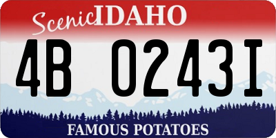 ID license plate 4B0243I