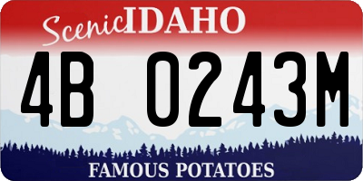 ID license plate 4B0243M