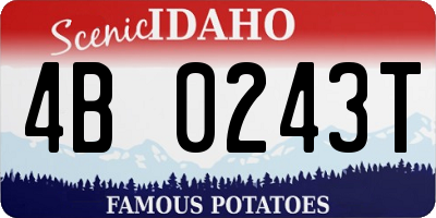 ID license plate 4B0243T