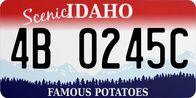 ID license plate 4B0245C