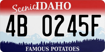 ID license plate 4B0245F