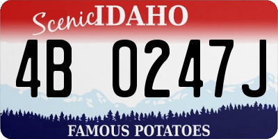 ID license plate 4B0247J