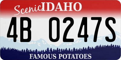 ID license plate 4B0247S