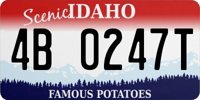 ID license plate 4B0247T