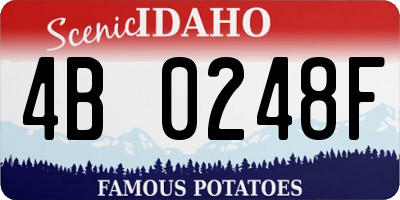 ID license plate 4B0248F