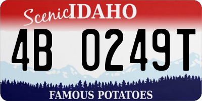 ID license plate 4B0249T