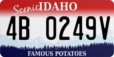 ID license plate 4B0249V