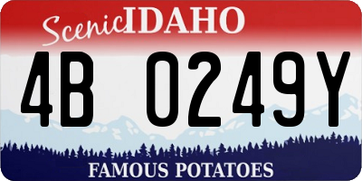 ID license plate 4B0249Y