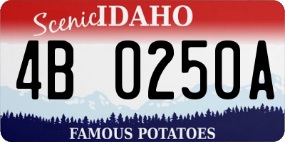 ID license plate 4B0250A