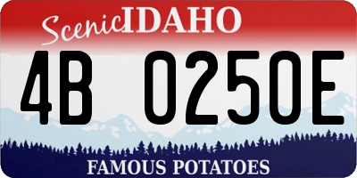 ID license plate 4B0250E
