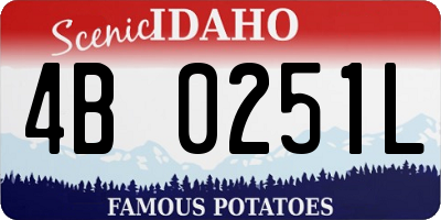 ID license plate 4B0251L