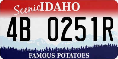 ID license plate 4B0251R