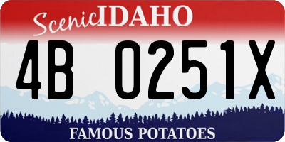 ID license plate 4B0251X