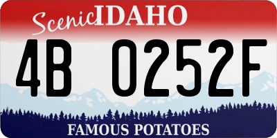 ID license plate 4B0252F